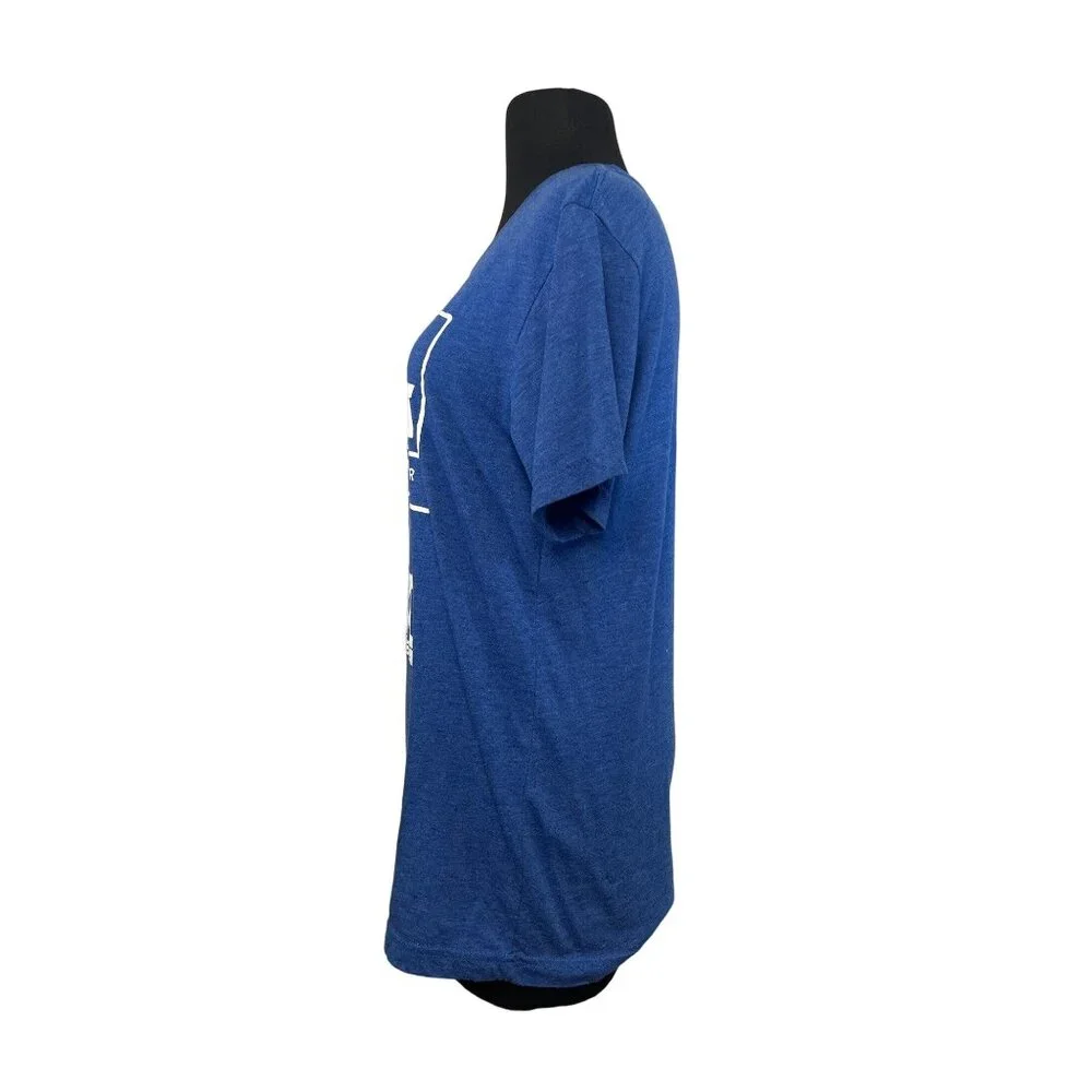 Bella Canvas Mens Graphic T-Shirt Blue M Cotton Blend Bud Light LII Super Bowl - Picture 3 of 6
